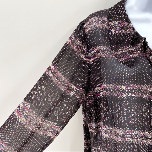 CAbi Paris Long Sleeve Blouse Size L - Picture 5 of 9